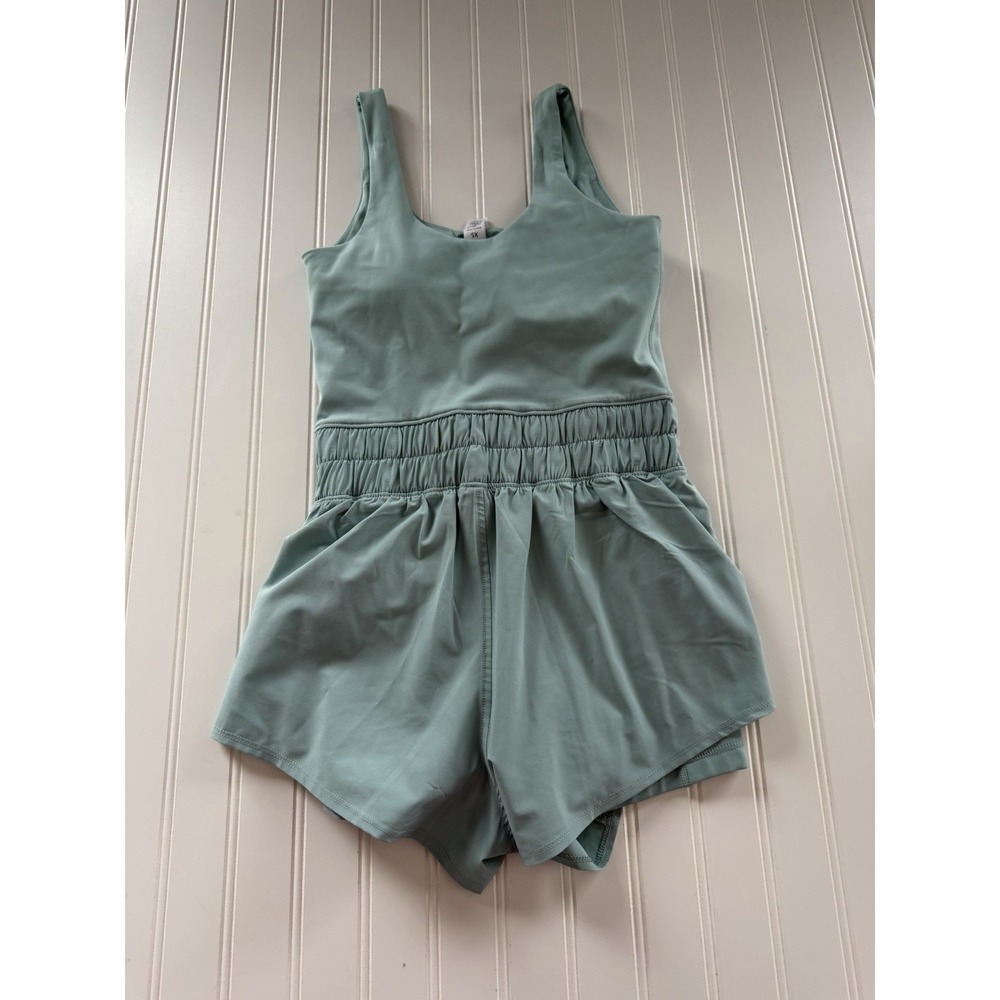 Yogalicious Hybrid Skort Romper Women's‎ XS Teal Blue Padded Bra Pockets - Picture 9 of 9